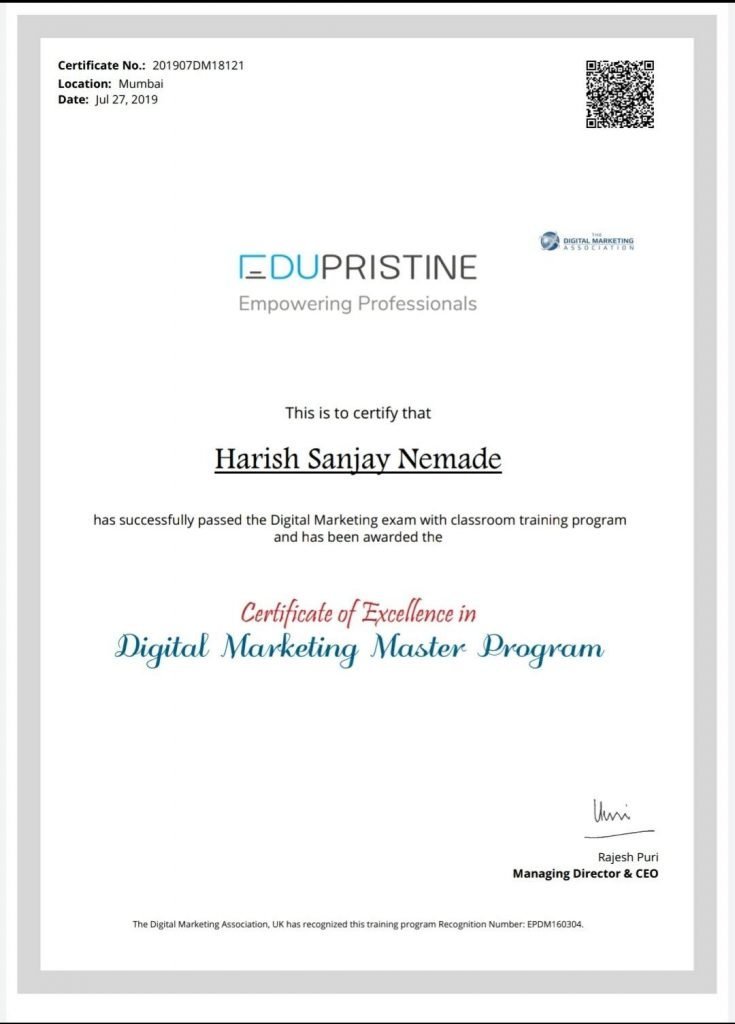 Digital Marketing Master Program (DMMP)